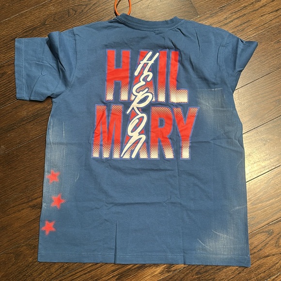 NWT Heron Preston Men's Blue and Orange T-shirt size medium - Picture 7 of 8